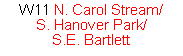 Text Box: W11 N. Carol Stream/S. Hanover Park/S.E. Bartlett